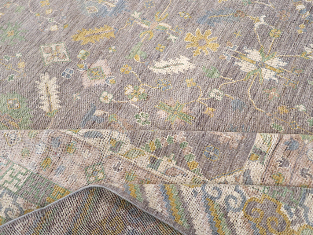 Modern East Turkestan Khotan Room Size Carpet, No.31460 - Staging