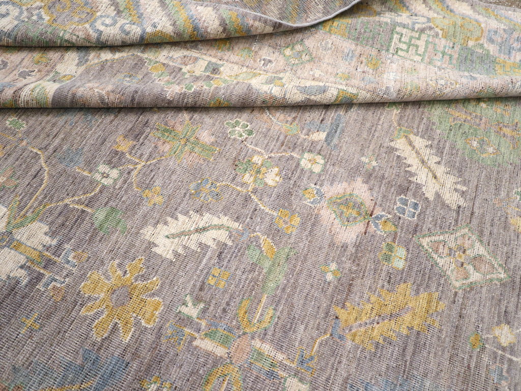 Modern East Turkestan Khotan Room Size Carpet, No.31460 - Staging