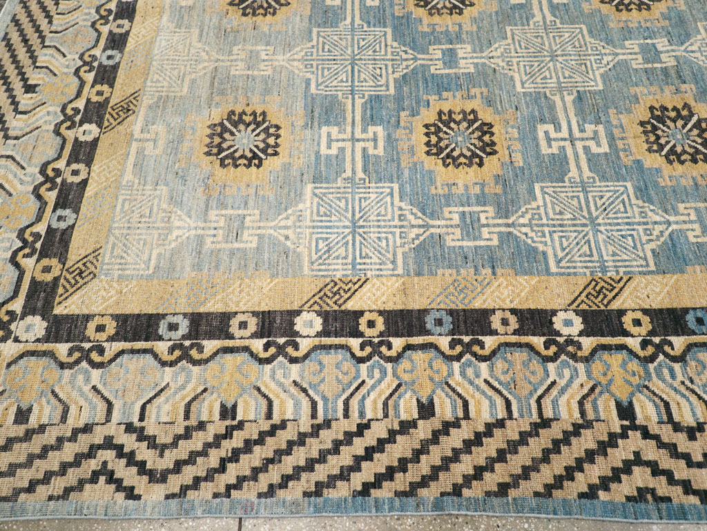 Modern East Turkestan Khotan Room Size Carpet, No.31461 - Staging