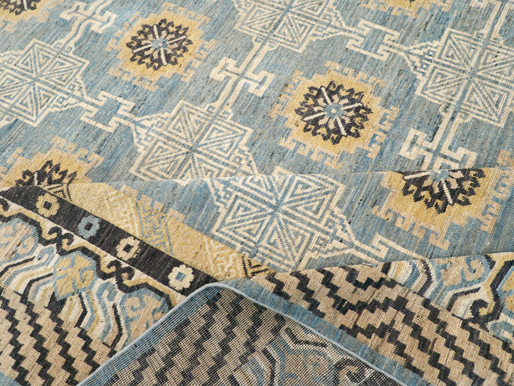 Modern East Turkestan Khotan Room Size Carpet, No.31461 - Staging