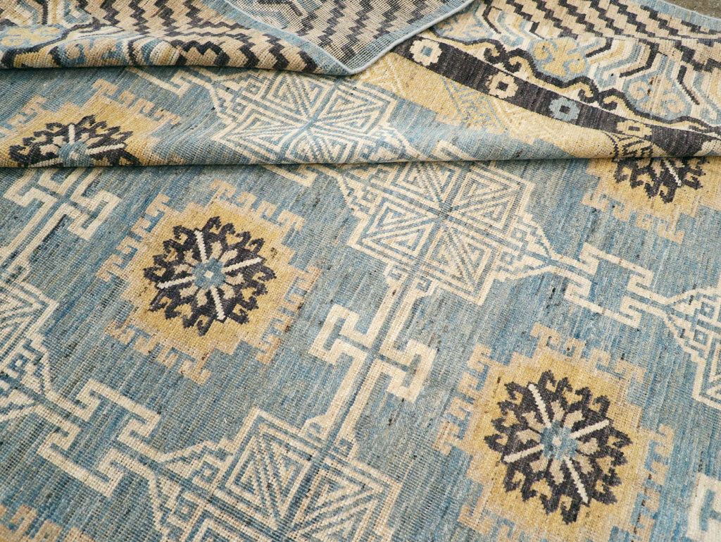 Modern East Turkestan Khotan Room Size Carpet, No.31461 - Staging