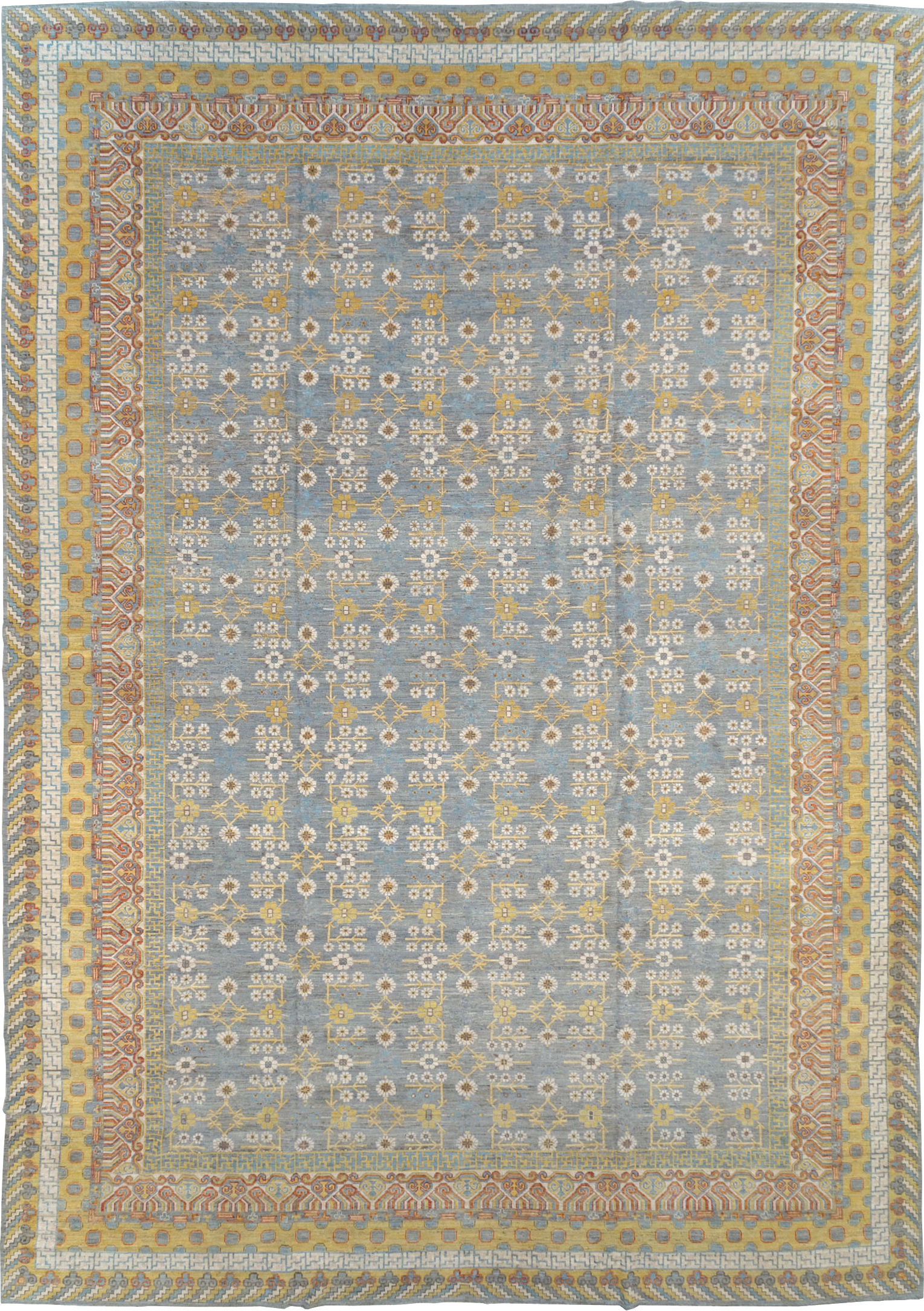 Contemporary East Turkestan Khotan Oversize Carpet, No.31462 - Staging