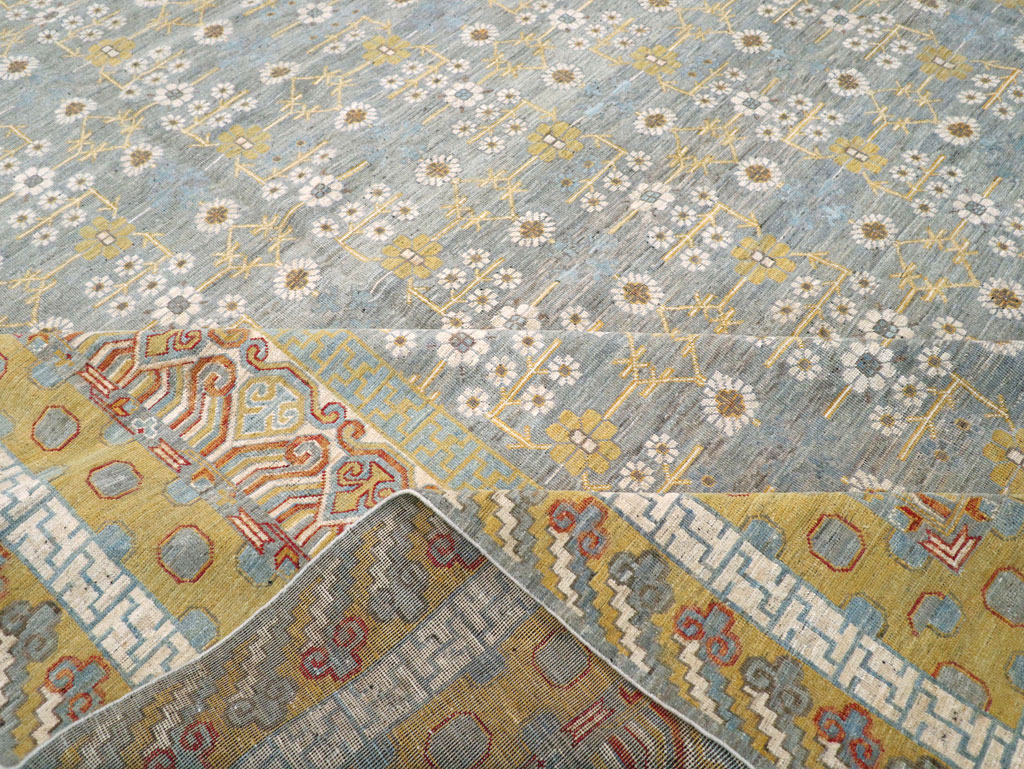 Contemporary East Turkestan Khotan Oversize Carpet, No.31462 - Staging