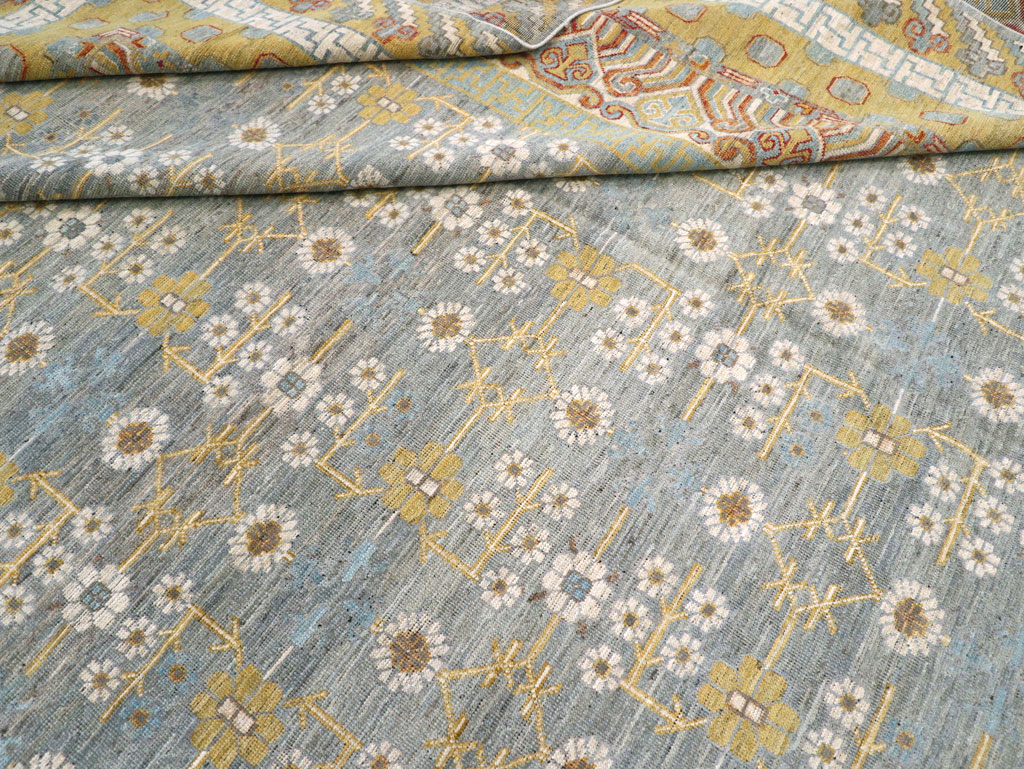 Contemporary East Turkestan Khotan Oversize Carpet, No.31462 - Staging