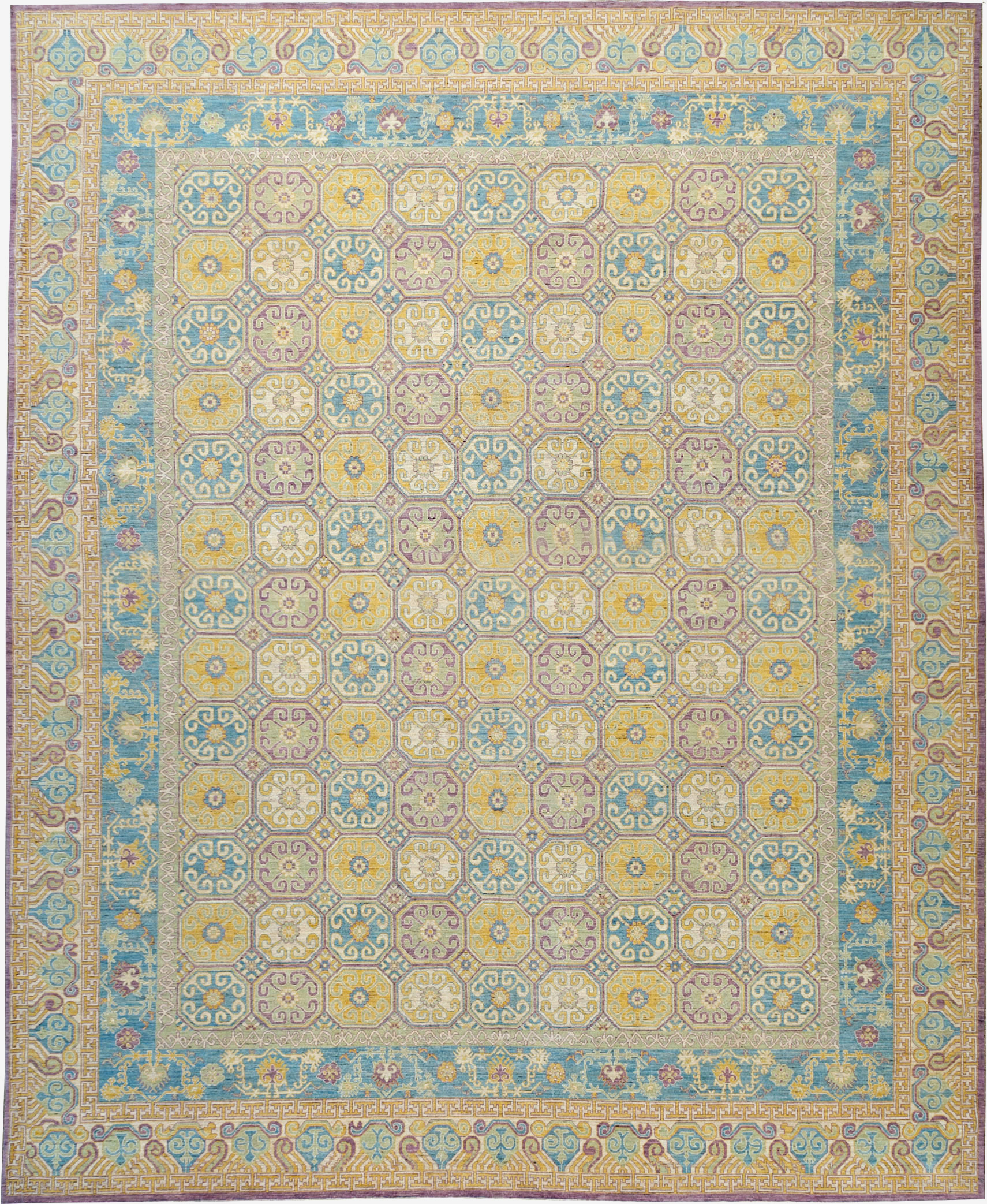 Modern East Turkestan Khotan Oversize Carpet, No.31463 - Staging