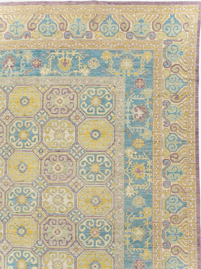 Modern East Turkestan Khotan Oversize Carpet, No.31463 - Staging