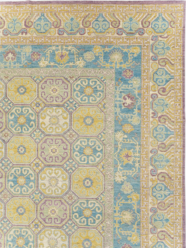 Modern East Turkestan Khotan Oversize Carpet, No.31463 - Staging
