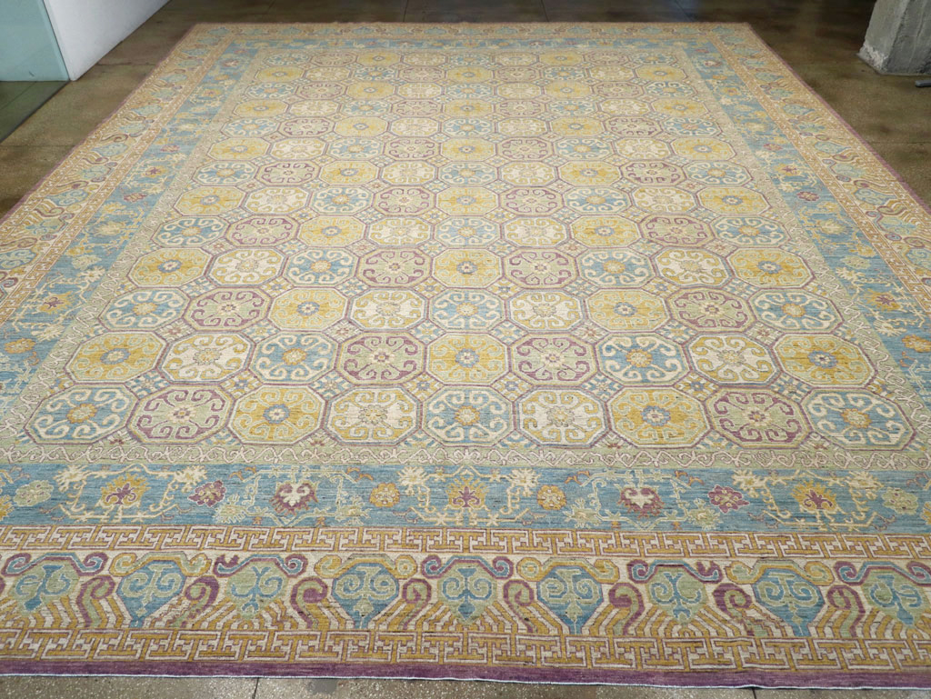 Modern East Turkestan Khotan Oversize Carpet, No.31463 - Staging