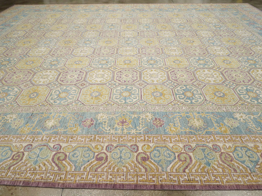 Modern East Turkestan Khotan Oversize Carpet, No.31463 - Staging