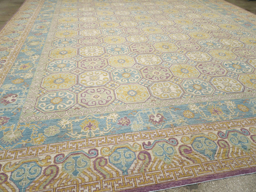 Modern East Turkestan Khotan Oversize Carpet, No.31463 - Staging