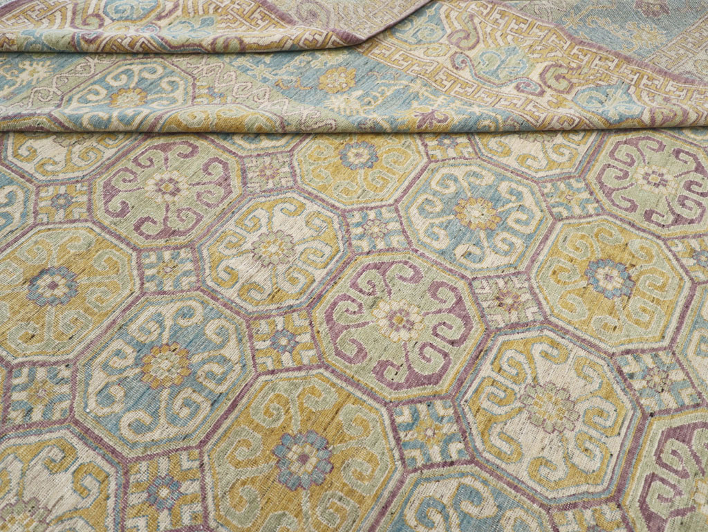 Modern East Turkestan Khotan Oversize Carpet, No.31463 - Staging