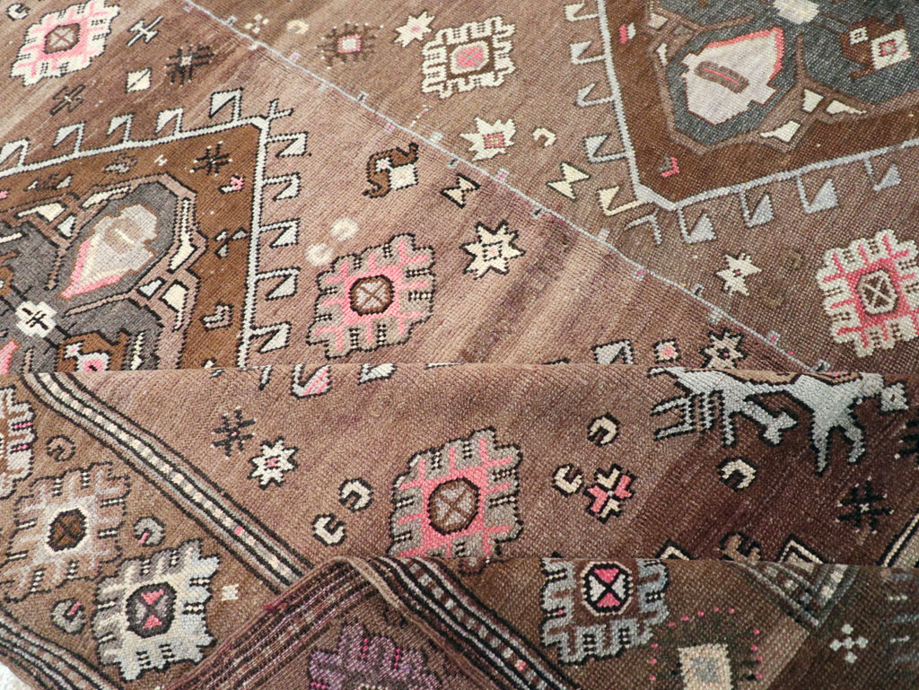 Vintage Turkish Anatolian Tribal Room Size Carpet, No.31467 - Staging