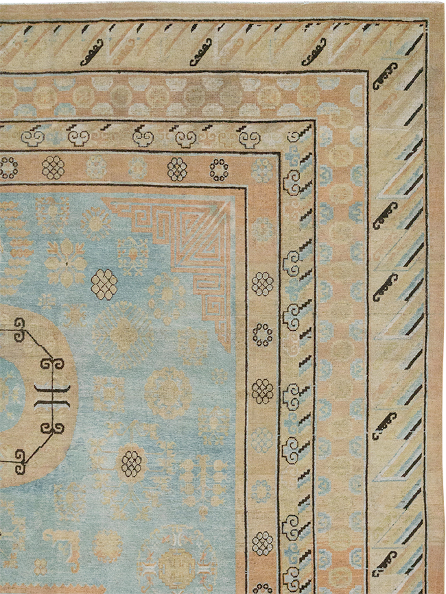 Antique East Turkestan Khotan Large Carpet, No.31472 - Staging