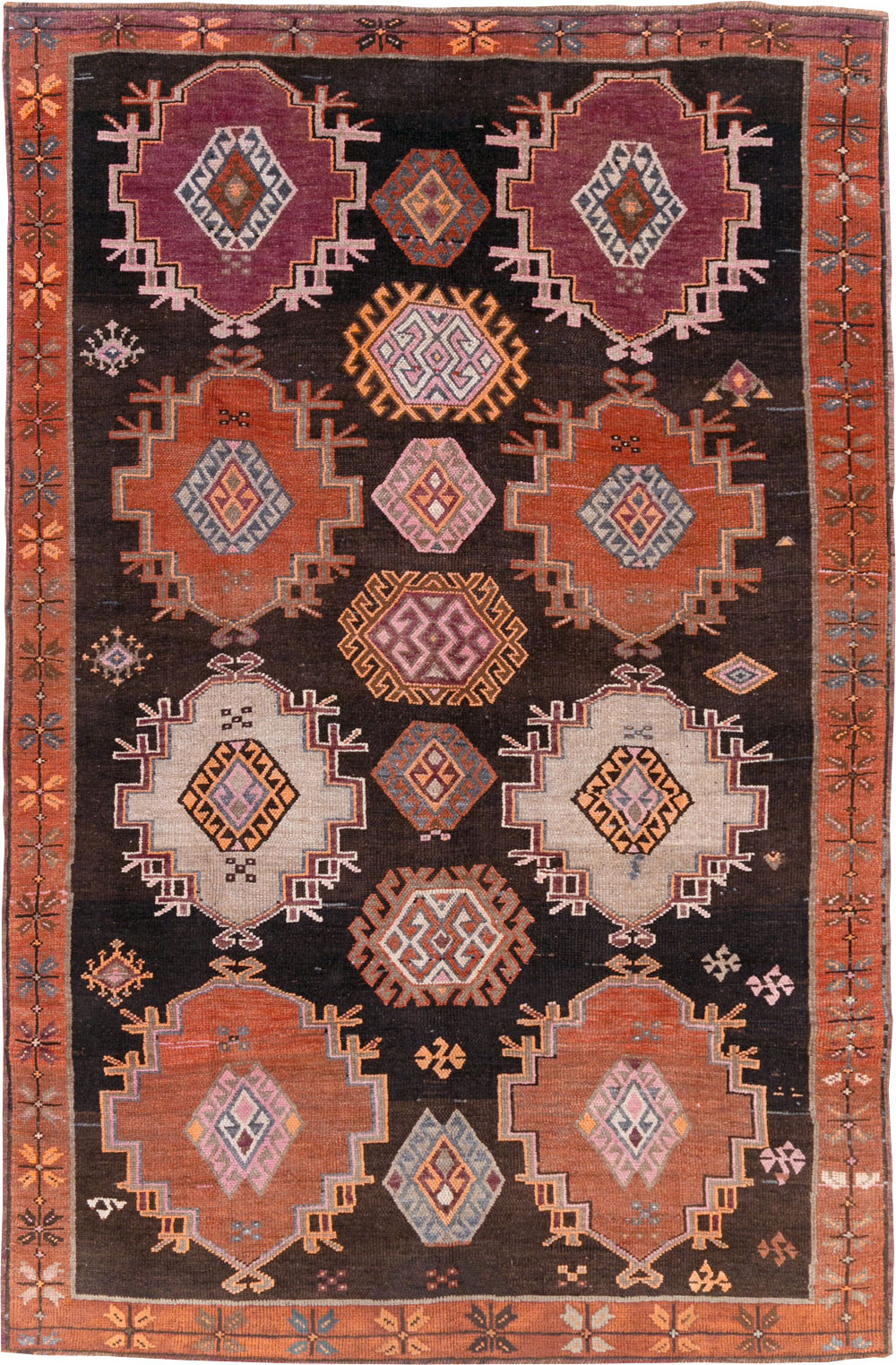 Vintage Turkish Anatolian Small Room Size Carpet, No.31479 - Staging