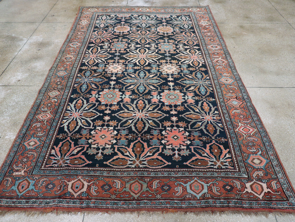 Antique Persian Bidjar Room Size Carpet, No.31483 - Staging