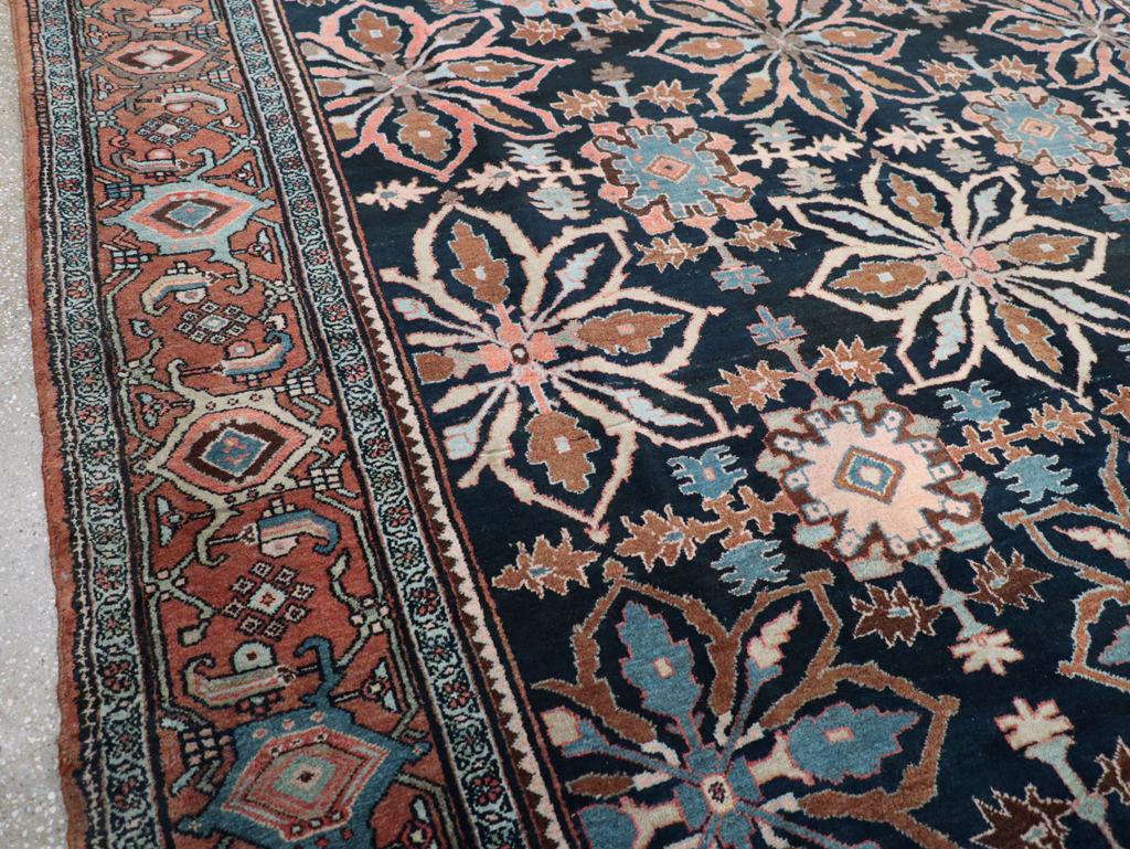 Antique Persian Bidjar Room Size Carpet, No.31483 - Staging