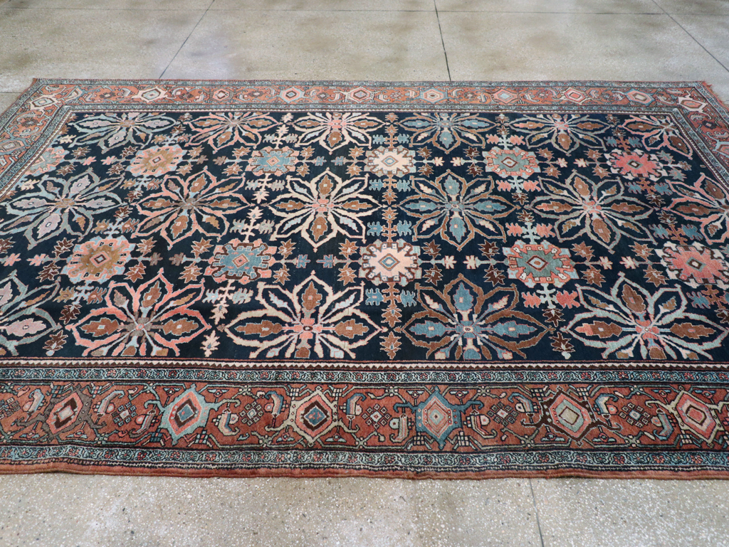 Antique Persian Bidjar Room Size Carpet, No.31483 - Staging