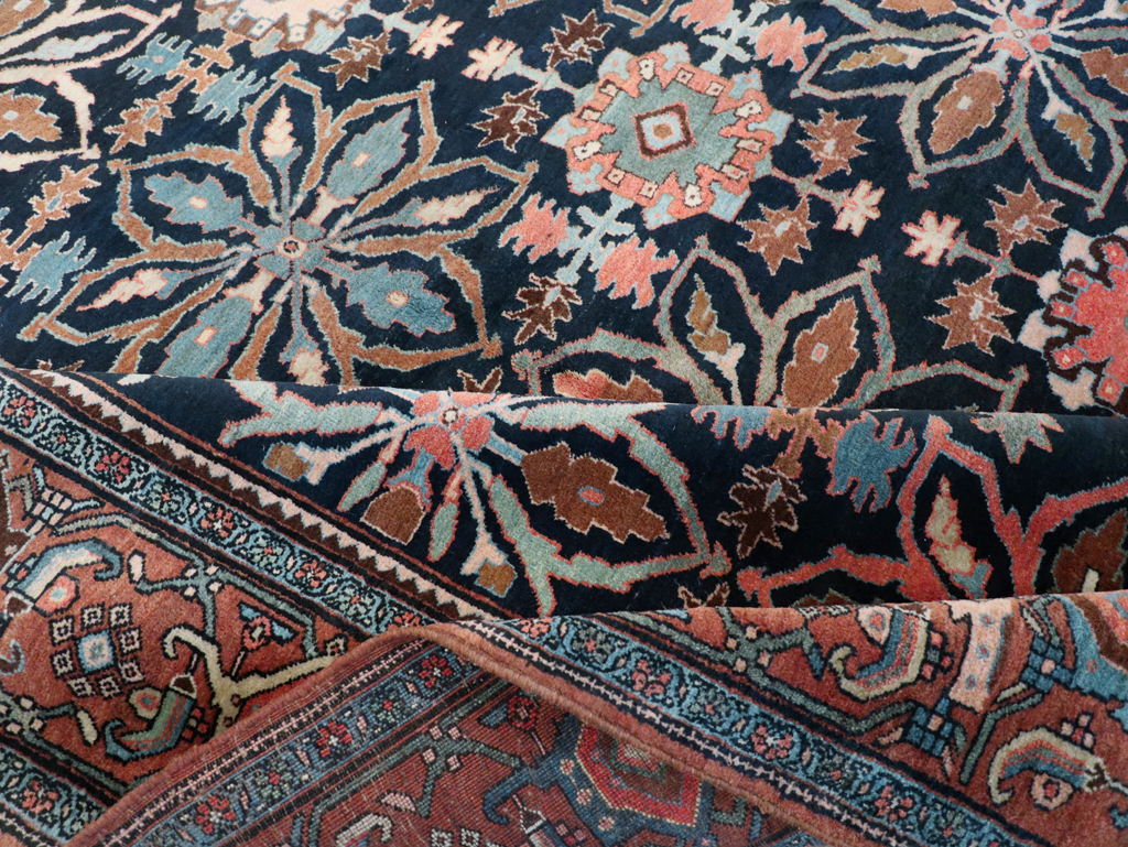 Antique Persian Bidjar Room Size Carpet, No.31483 - Staging