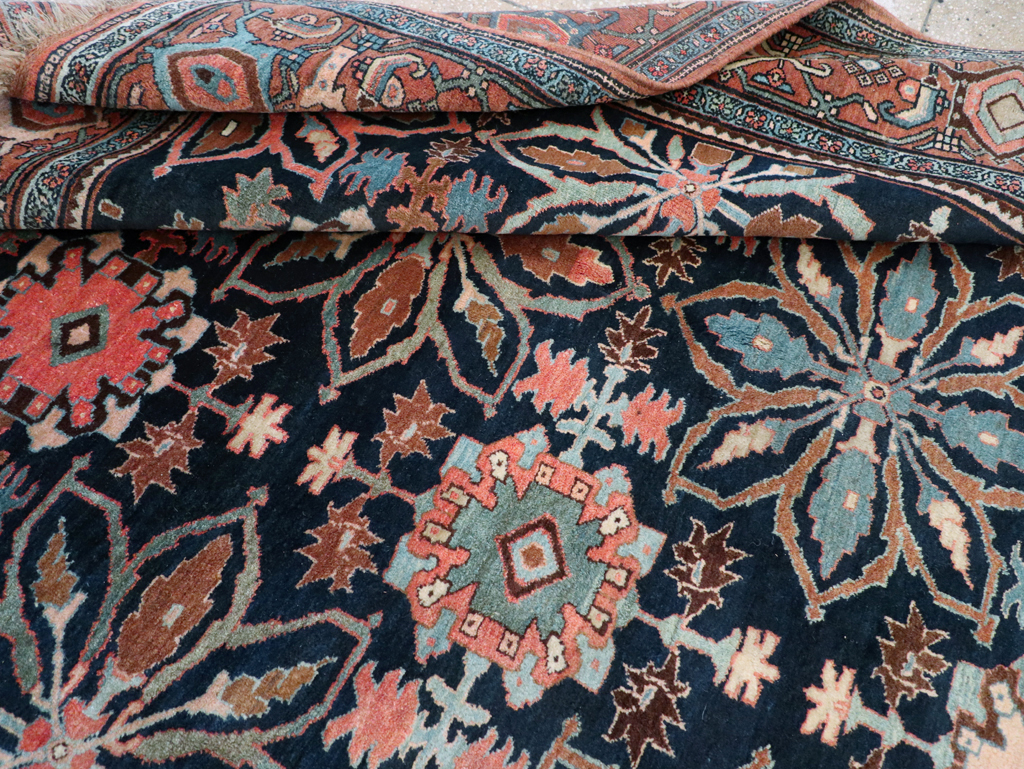 Antique Persian Bidjar Room Size Carpet, No.31483 - Staging