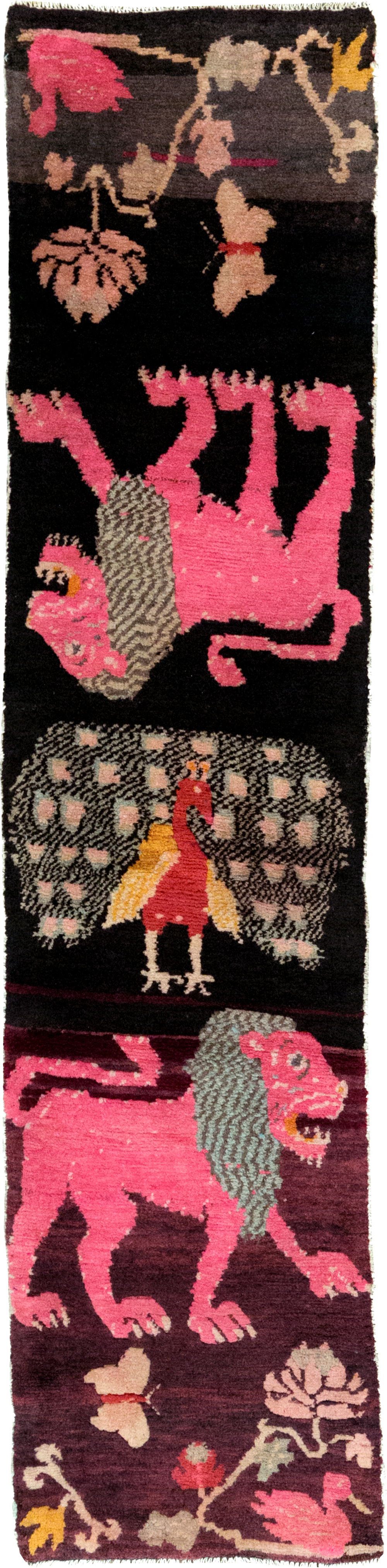 Vintage Tibetan Small Pictorial Runner, No.31487 - Staging