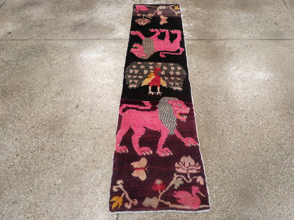 Vintage Tibetan Small Pictorial Runner, No.31487 - Staging