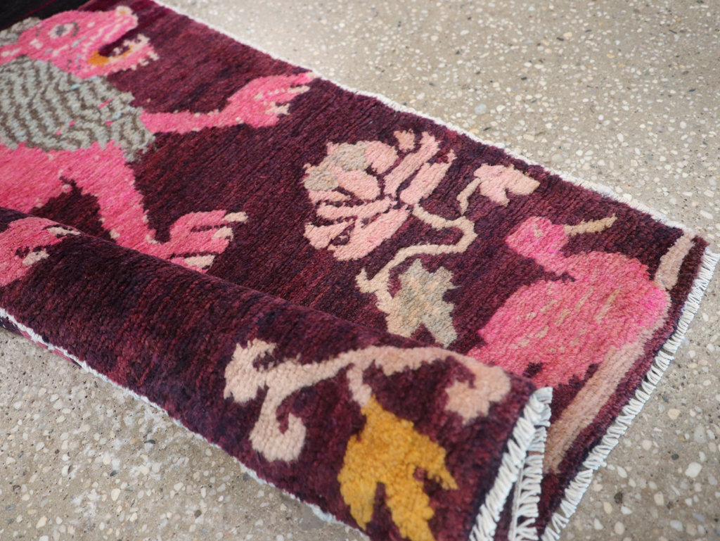 Vintage Tibetan Small Pictorial Runner, No.31487 - Staging