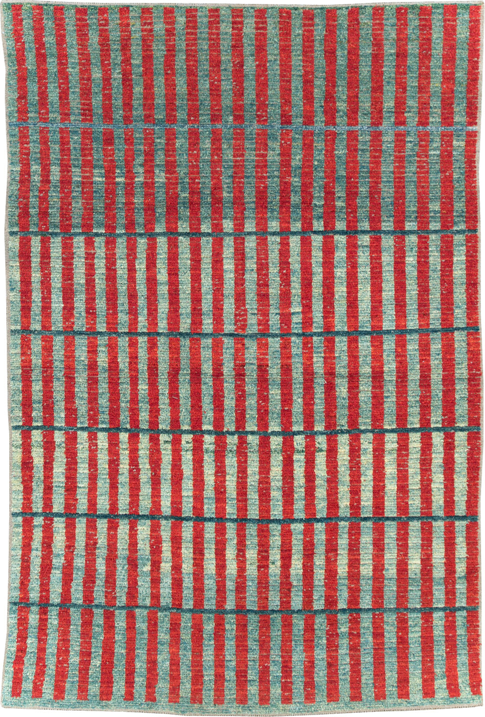 Contemporary Turkish Art Deco Style Accent Carpet, No.31500 - Staging