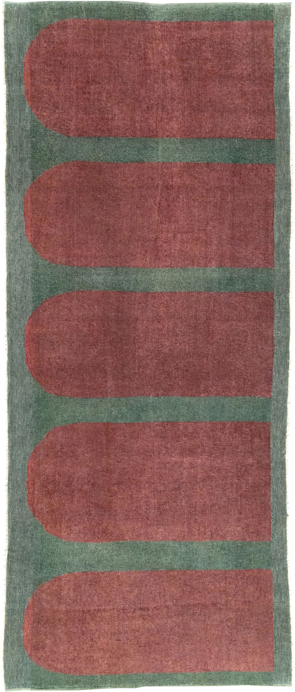 Vintage Turkish Art Deco Style Rug, No.31513 - Staging