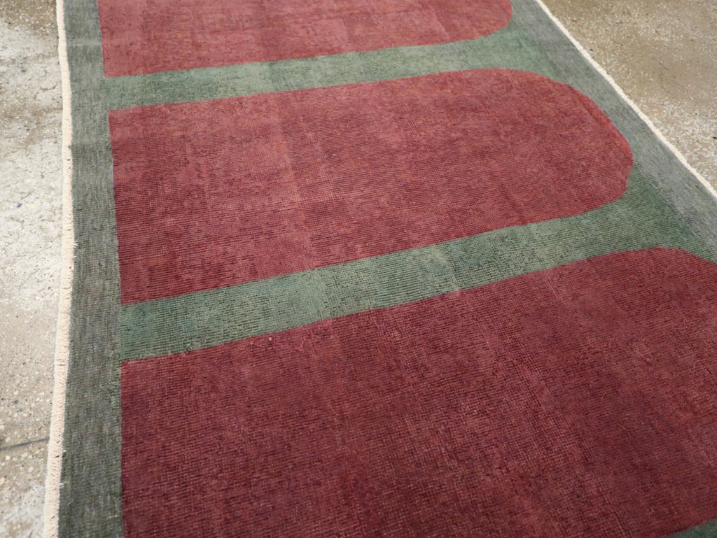 Vintage Turkish Art Deco Style Rug, No.31513 - Staging