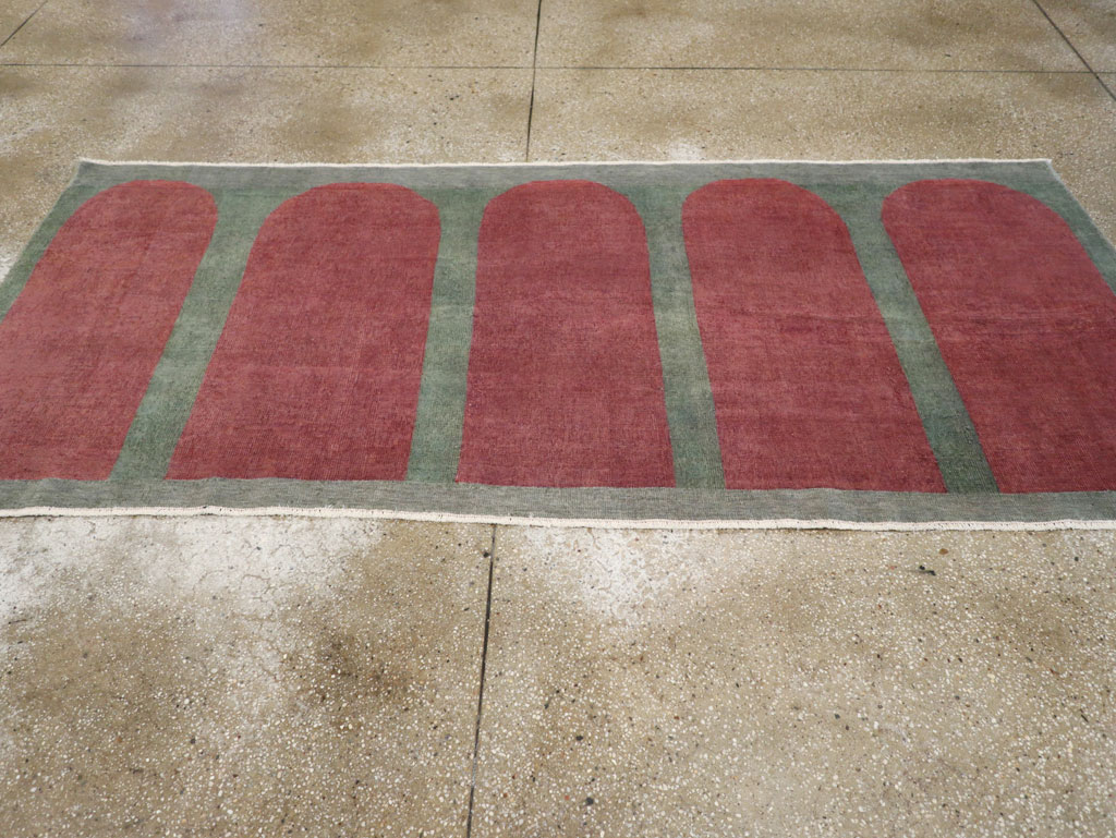 Vintage Turkish Art Deco Style Rug, No.31513 - Staging