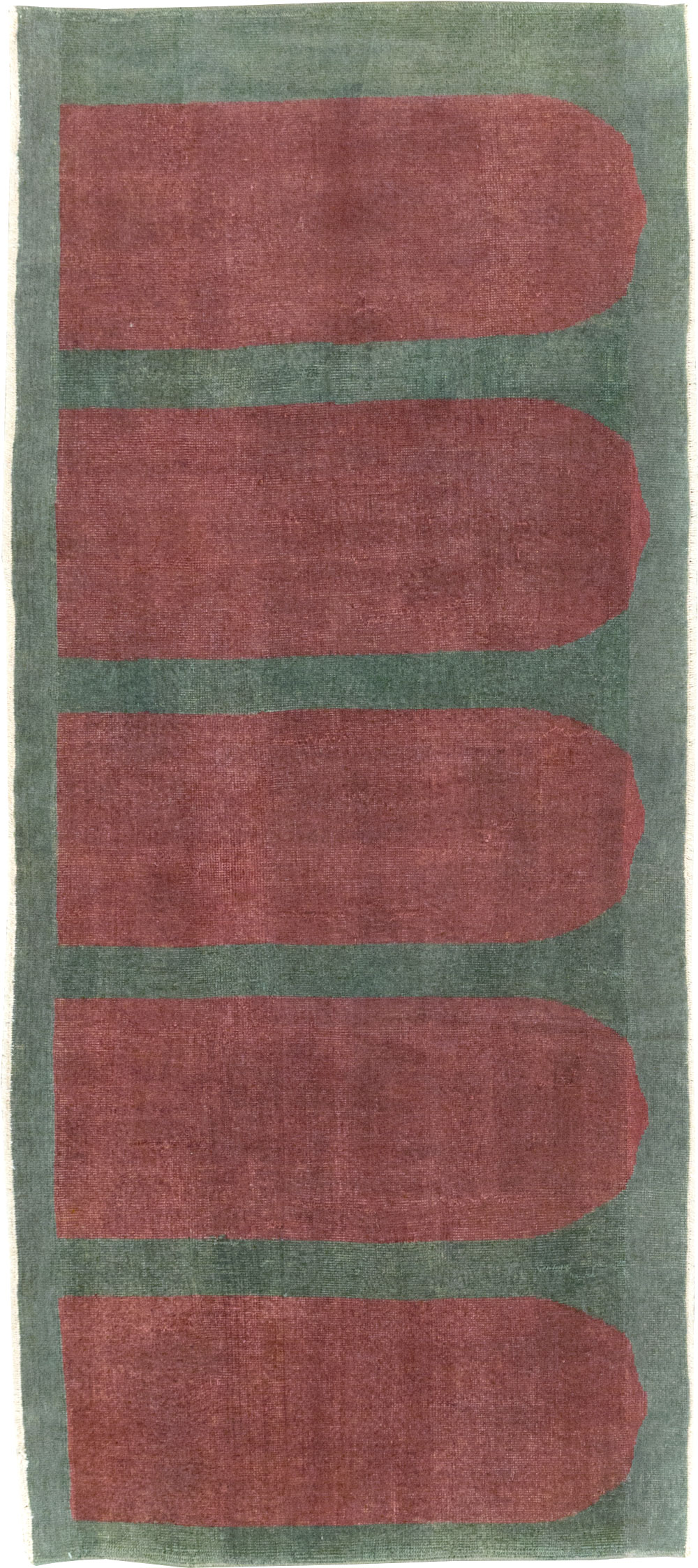 Vintage Turkish Art Deco Style Rug, No.31515 - Staging