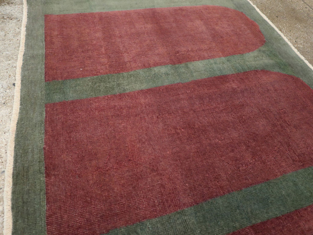 Vintage Turkish Art Deco Style Rug, No.31515 - Staging