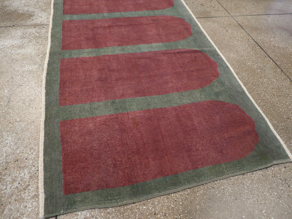 Vintage Turkish Art Deco Style Rug, No.31515 - Staging