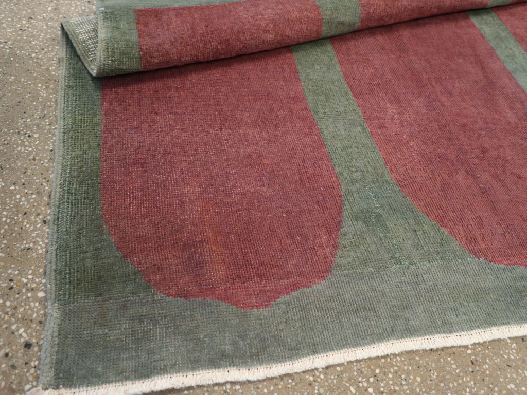 Vintage Turkish Art Deco Style Rug, No.31515 - Staging