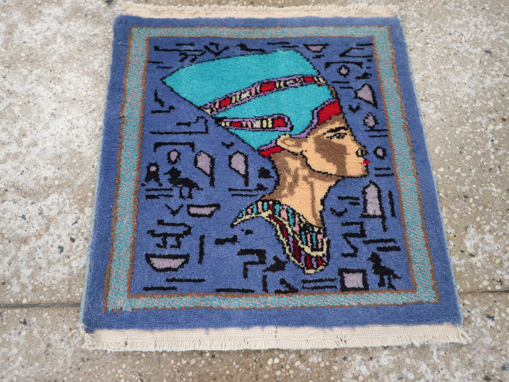 Vintage Egyptian Pictorial Rug, No.31517 - Staging
