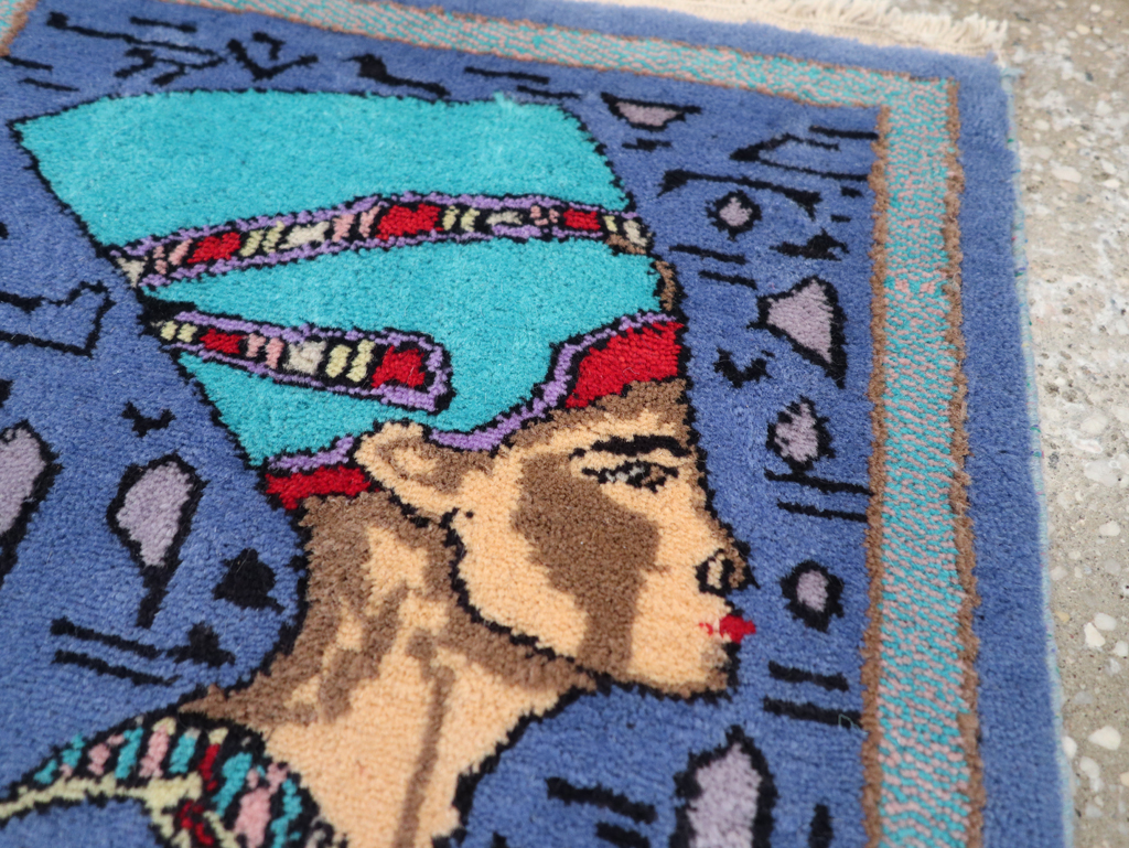 Vintage Egyptian Pictorial Rug, No.31517 - Staging