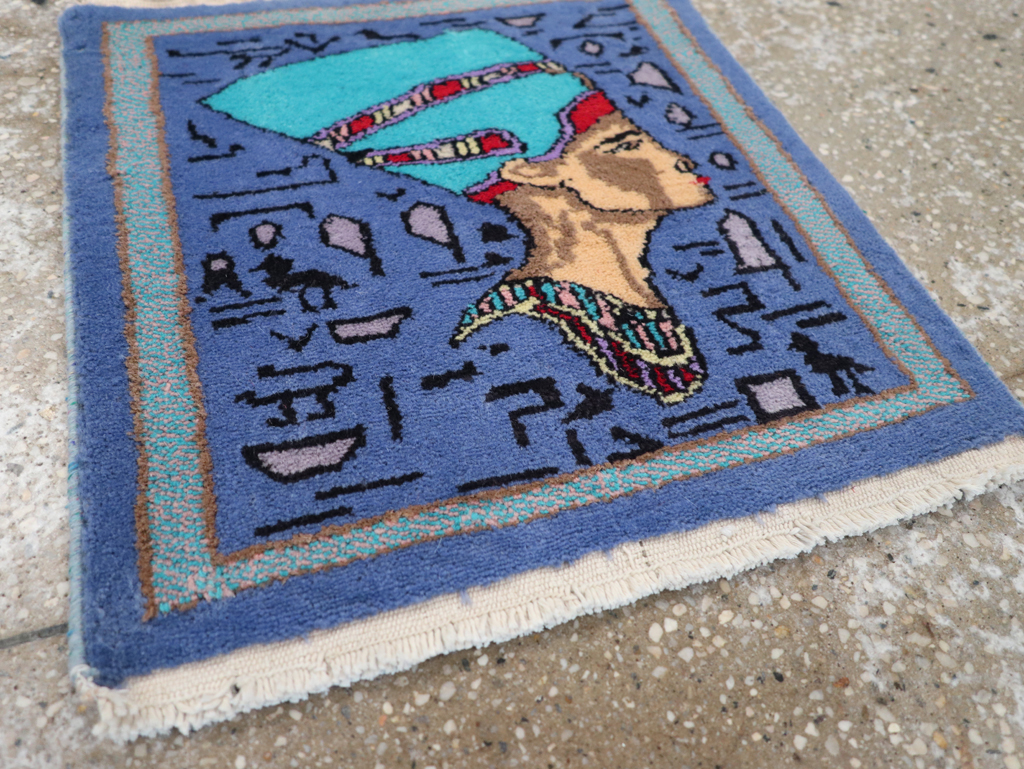 Vintage Egyptian Pictorial Rug, No.31517 - Staging