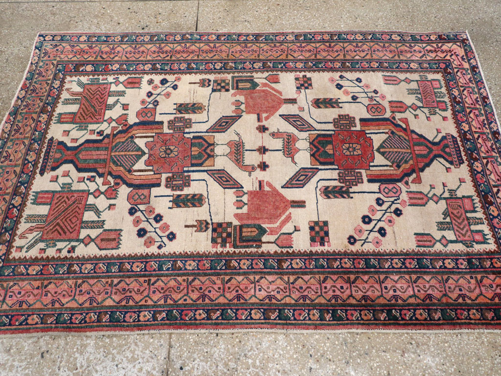Antique Persian Afshar Rug, No.31521 - Staging