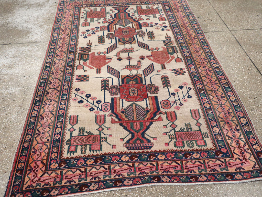 Antique Persian Afshar Rug, No.31521 - Staging