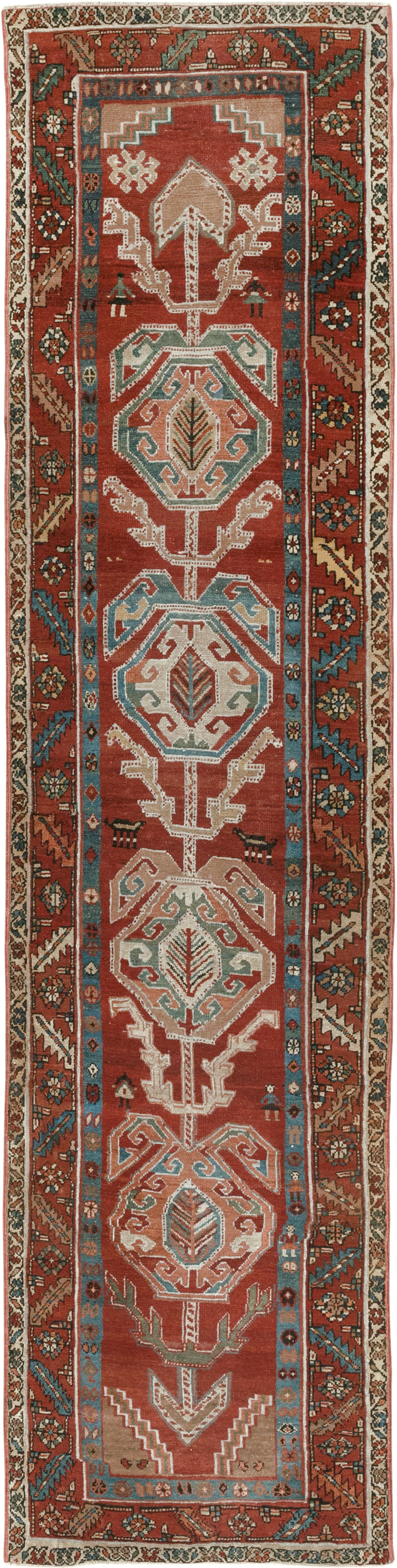Antique Persian Bakshaish Runner, No.31522 - Staging