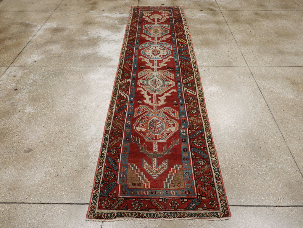 Antique Persian Bakshaish Runner, No.31522 - Staging