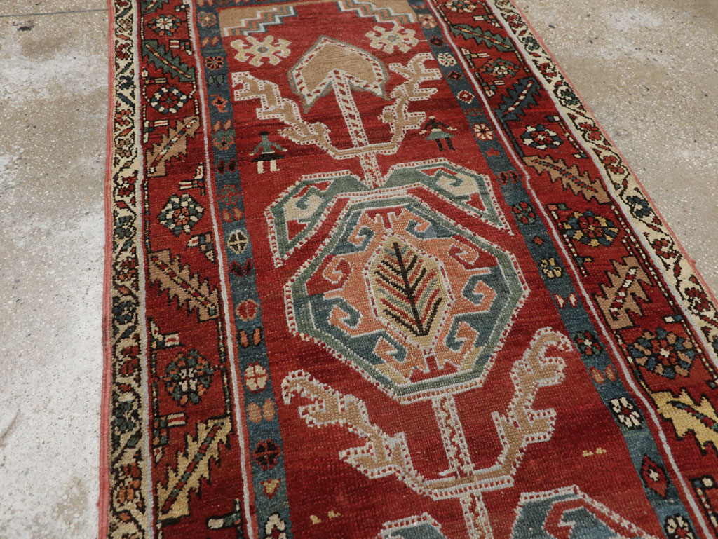 Antique Persian Bakshaish Runner, No.31522 - Staging