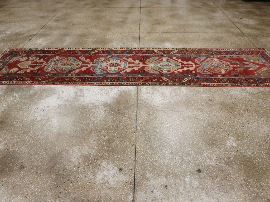 Antique Persian Bakshaish Runner, No.31522 - Staging