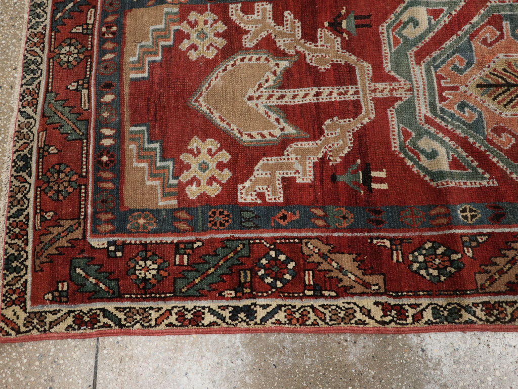 Antique Persian Bakshaish Runner, No.31522 - Staging