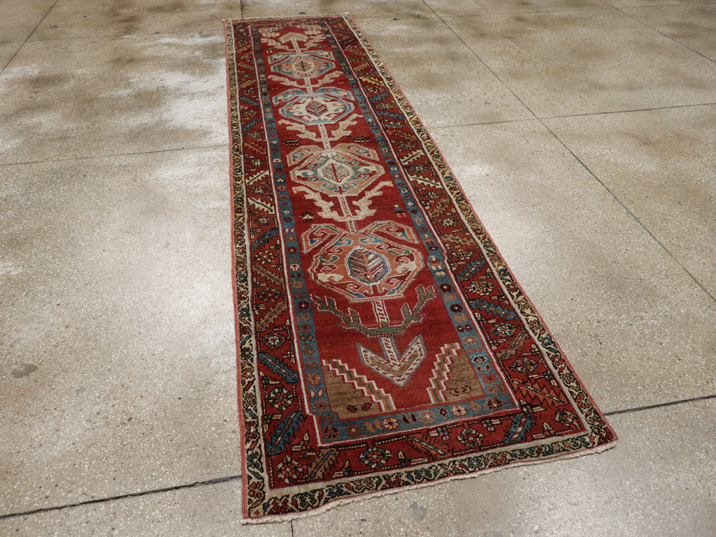 Antique Persian Bakshaish Runner, No.31522 - Staging