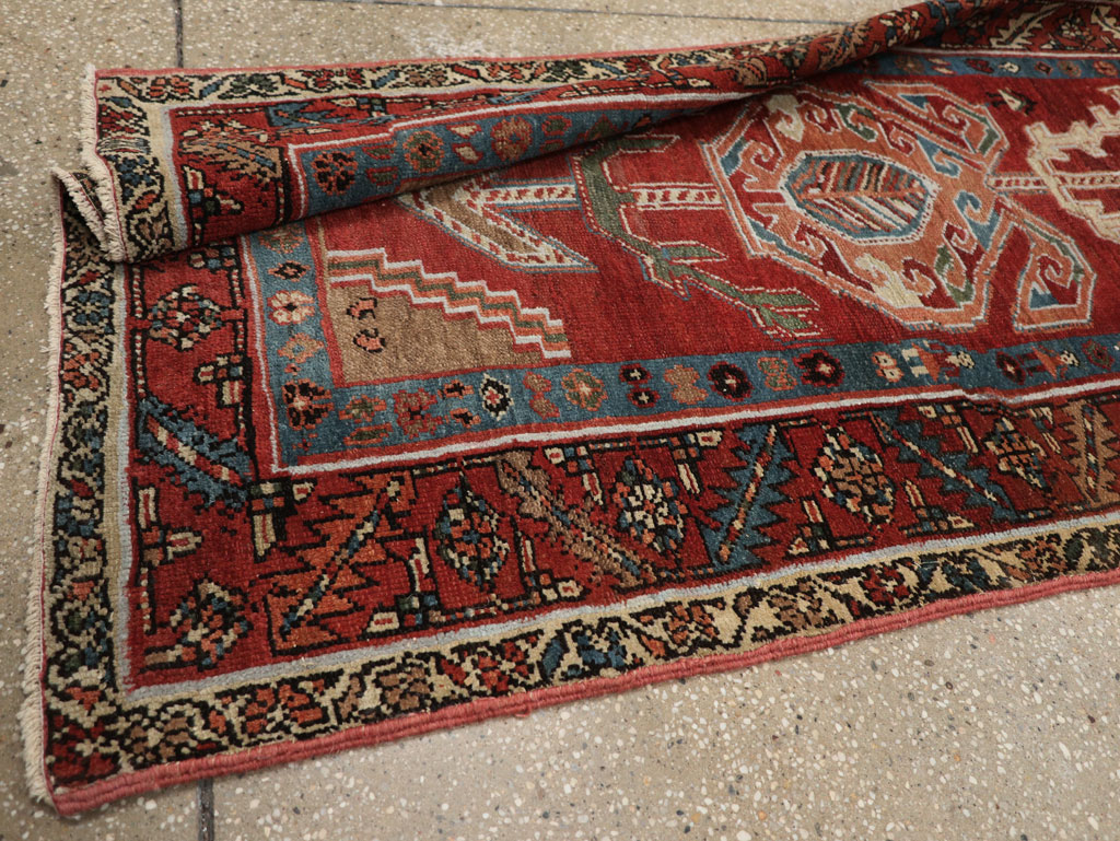 Antique Persian Bakshaish Runner, No.31522 - Staging