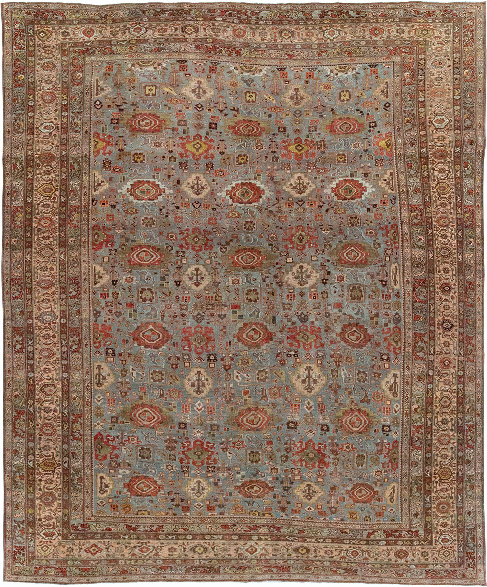 Antique Persian Bidjar Room Size Carpet, No.31523 - Staging