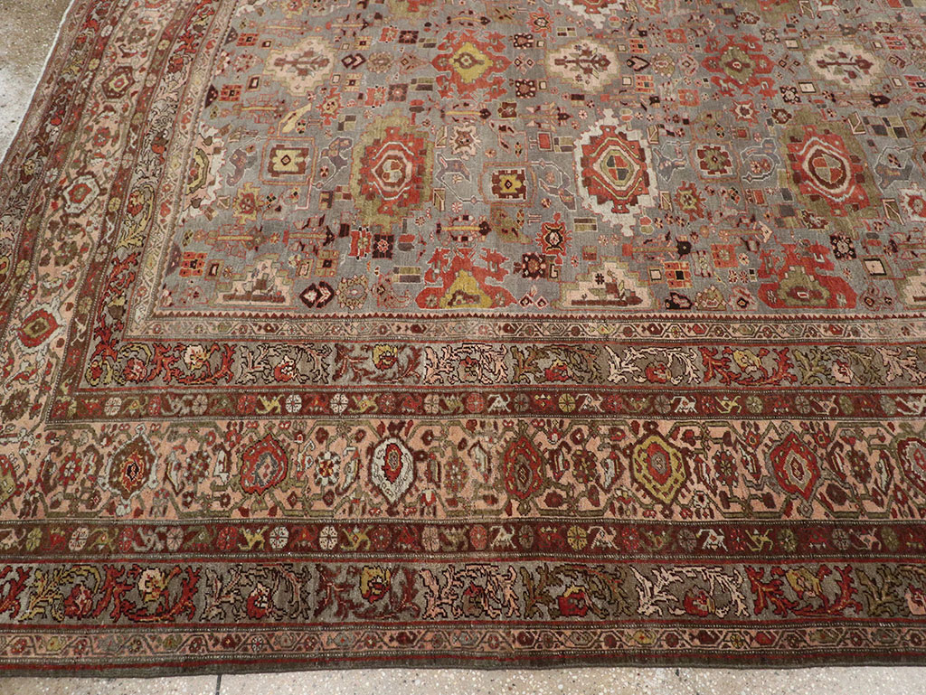 Antique Persian Bidjar Room Size Carpet, No.31523 - Staging