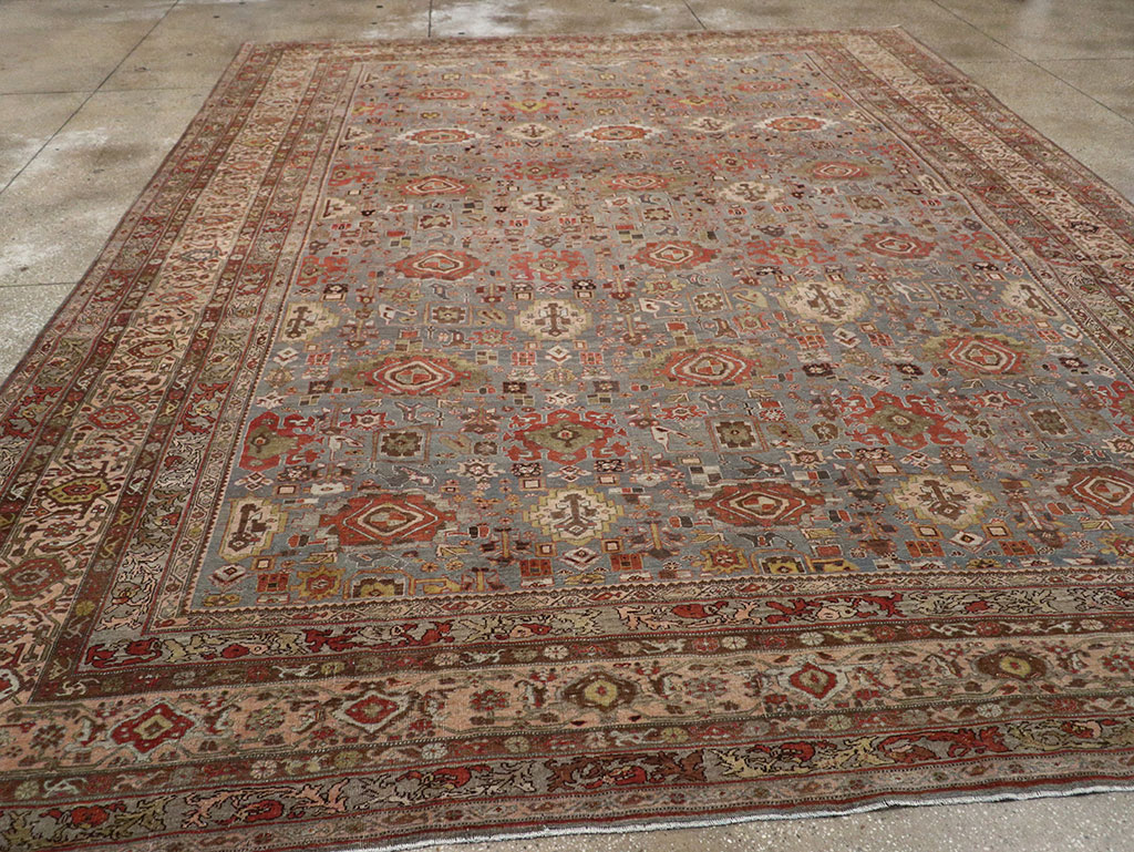 Antique Persian Bidjar Room Size Carpet, No.31523 - Staging