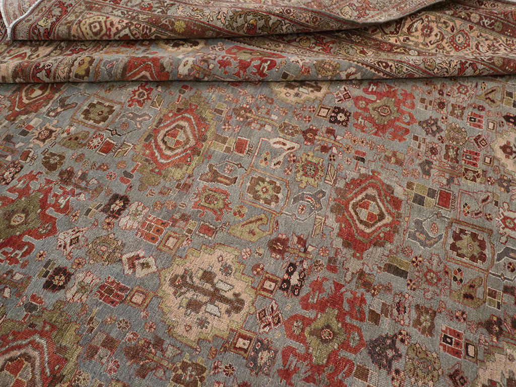 Antique Persian Bidjar Room Size Carpet, No.31523 - Staging